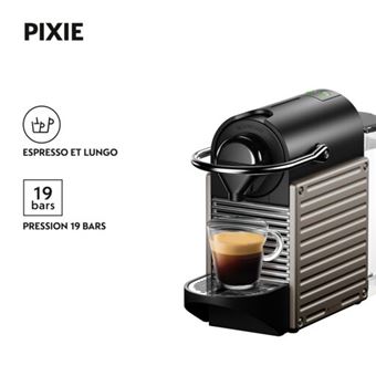 Cafetière à dosette Krups YY4799FD Pixie 1350 W Noir avec 34 capsules Nespresso offertes