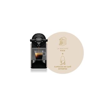 Cafetière à dosette Krups YY4799FD Pixie 1350 W Noir avec 34 capsules Nespresso offertes