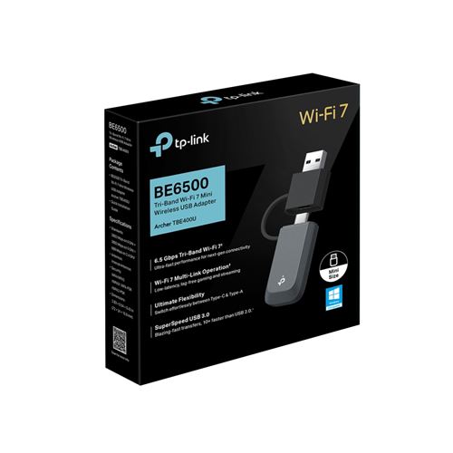 ADAPTATEUR USB WIFI 7 TRI BANDE TPLINK - vue 3