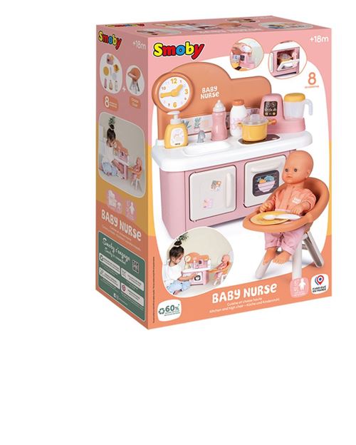 Jeu d'imitation Smoby Baby Nurse Cuisine et Chaise Haute - vue 2