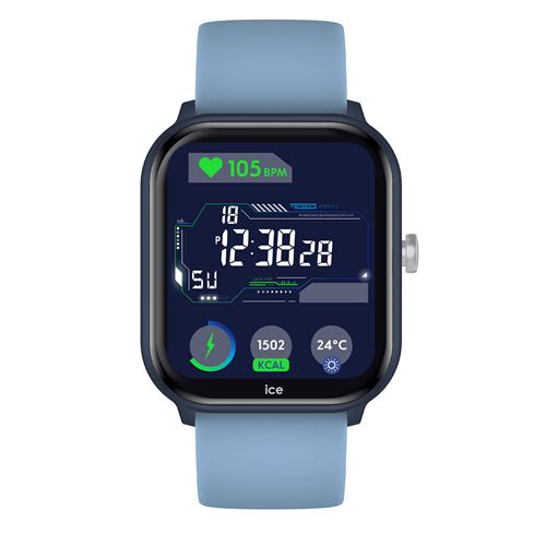 Montre connectée Ice-Watch Ice Smart Junior 3.0 Bluetooth Bleu avec bracelet en silicone Bleu clair