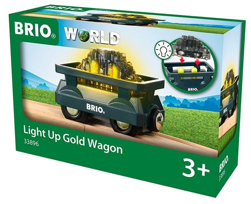 Wagon lumineux chargé d’or Brio World