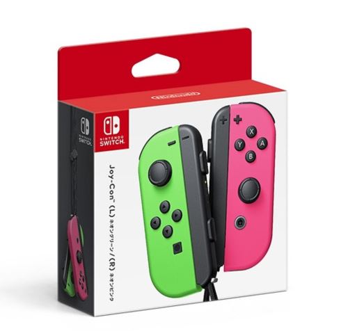 Paire de manettes Joy-Con Nintendo Switch Vert Néon et Rose Néon