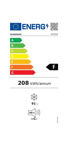 SCF84W - Congélateur table top - 84L - BLANC