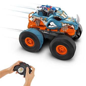 Véhicule télécommandé Hot Wheels RC Rhinomite Transformable