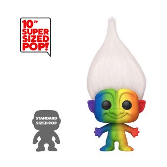 Figurine Funko Pop Trolls Rainbow Troll with Chase 10" Modèle aléatoire