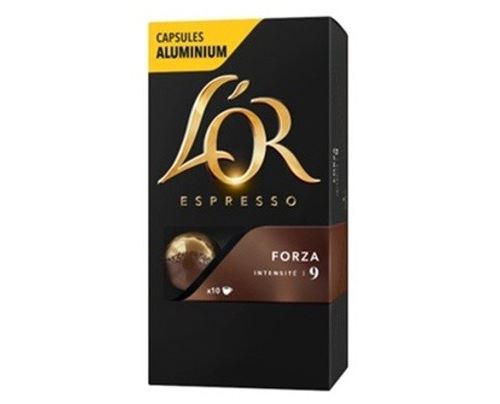 Pack de 10 capsules Maison du Café L'Or Espresso Forza 52 g Intensité 9