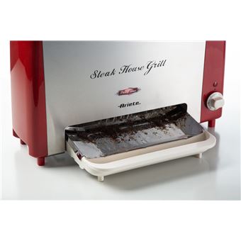 Grill vertical Ariete Party Time Steak house Grill 1300 W Gris et Rouge