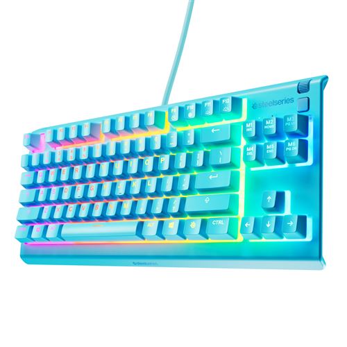 Clavier Gaming filaire Azerty SteelSeries Apex 3 TKL Bleu Aqua