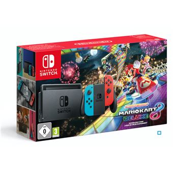 Pack Console Nintendo Switch + Jeu Mario Kart 8 Deluxe - Console