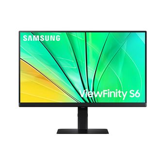 Samsung ViewFinity S6 S27D600EAU - S60UD Series - LED-monitor - 27" - 2560 x 1440 QHD @ 100 Hz - IPS - 350 cd/m² - 1000:1 - HDR10 - 5 ms - HDMI, DisplayPort - zwart - 1