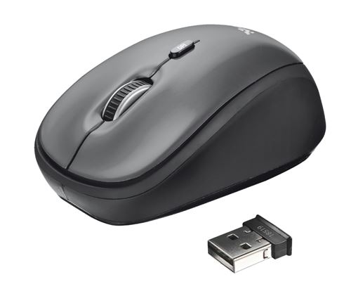 Trust Wireless Mouse Yvi - Muis - optisch - draadloos - 2.4 GHz - USB draadloze ontvanger
