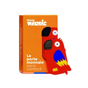 Porte monnaie sans contact Money Walkie Perroquet Rouge