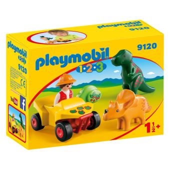Playmobil 1.2.3 9120 Explorateur et dinosaures - 1