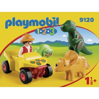 Playmobil 1 2 3 91 Explorateur Et Dinosaures Playmobil Achat Prix Fnac