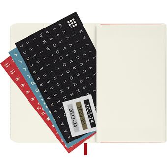 Agenda civil semainier Moleskine Format de poche souple Rouge