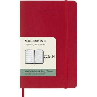 Agenda civil semainier Moleskine Format de poche souple Rouge