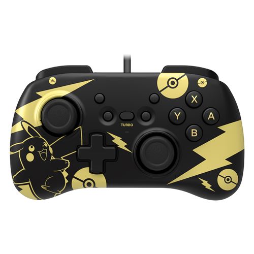 Manette Hori Pour Nintendo Switch Horipad Mini Edition Pokémon: Pikachu Noir & Or