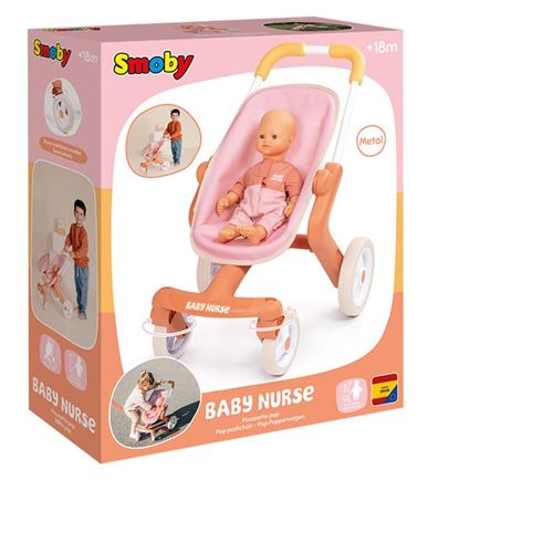 Poussette De Poupée Smoby 7600251224 – Poignée Ergonomique, Roues Multidirectionnelles - vue 2