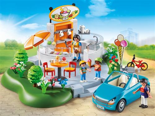 Playmobil Marchand De Glaces N°3244 - Figurine Commerce Ville Vacances - Occasion