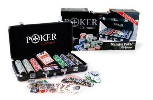 Smir - 360325 - jeu de casino - world poker tour - malette alu noir poker grimaud 300 jetons américains