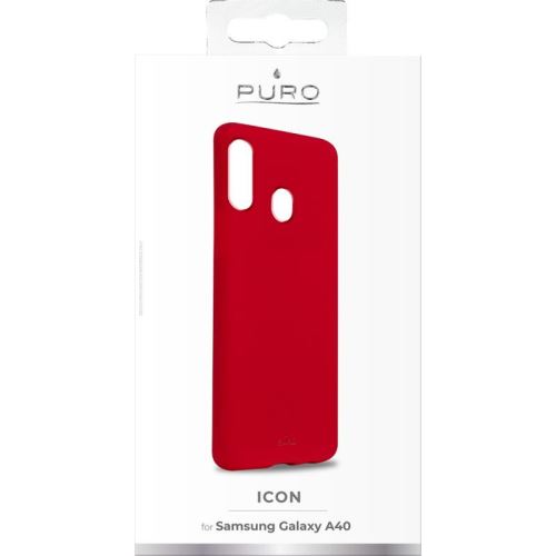 Coque semi-rigide Icon Puro pour Samsung Galaxy A40 Rouge