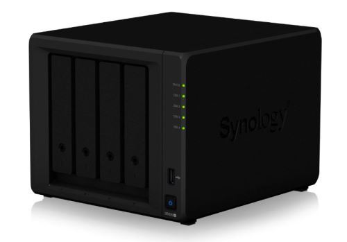 Servidor NAS Synology DiskStation DS920+ de 4 bahías y 4 GB, negro