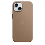 Coque en tissage fin avec MagSafe pour iPhone 15 Taupe