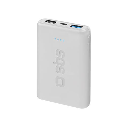 Batterie externe SBS Powerbank Pocket pour Smartphone 5000 mAh Blanc