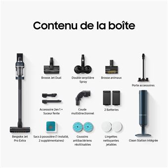 Aspirateur balai Samsung Bespoke Jet Pro Extra VS20A95973B 580 W Bleu