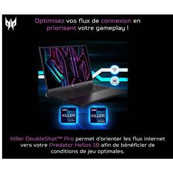 PC Portable Gaming Acer Predator Helios 18 PH18-71-760P 18" Intel Core i7 16 Go RAM 1 To SSD Noir abyssal