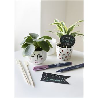 12 marqueurs couleurs métallisées multi-supports Faber-Castell