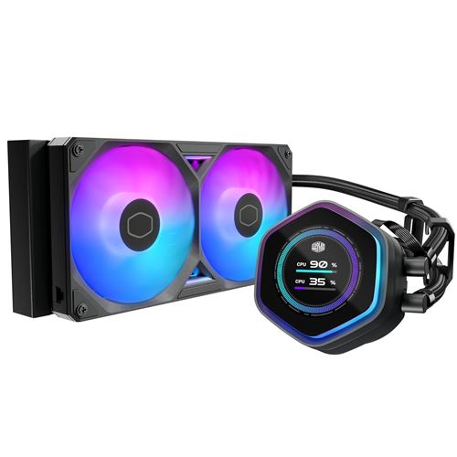 COOLER MASTER MasterLiquid 240 Atmos II Pixel LED Watercooling AIO Ventilateurs 120mm - vue 4