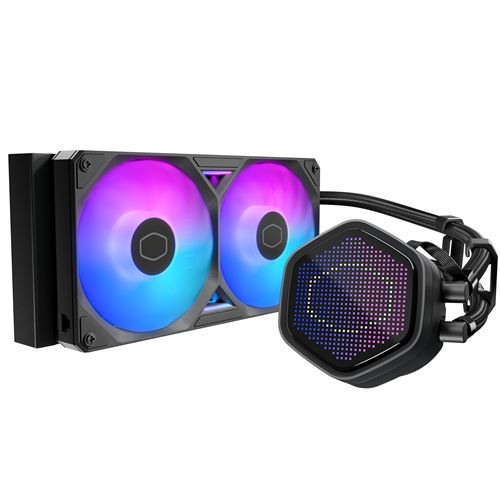COOLER MASTER MasterLiquid 240 Atmos II Pixel LED Watercooling AIO Ventilateurs 120mm - vue 3