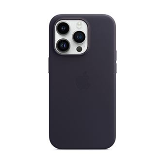 Apple - Coque de protection pour téléphone portable - avec MagSafe - cuir - encre - pour iPhone 14 Pro