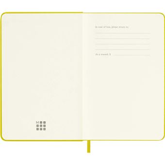Carnet de poche Moleskine rigide ligné Soie Jaune paille