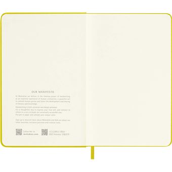 Carnet de poche Moleskine rigide ligné Soie Jaune paille