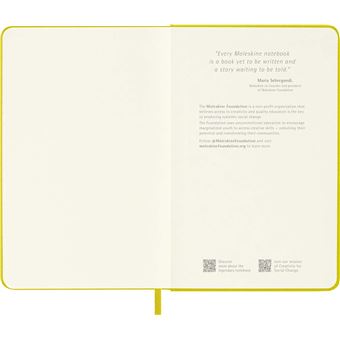 Carnet de poche Moleskine rigide ligné Soie Jaune paille