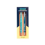 Set de 2 stylos à bille Mr. Wonderful avec une recharge de bonne humeur infinie