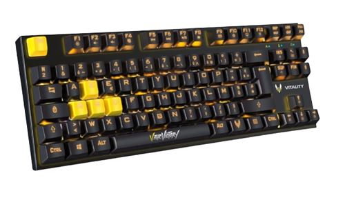 Azerty Bedraad Gaming Toetsenbord Vitality Red TKL Mechanisch Zwart en geel - Franse AZERTY