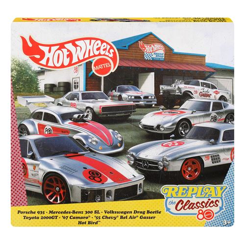 Hot Wheels Multicolore Pack 7 Véhicules Mattel 80 Ans