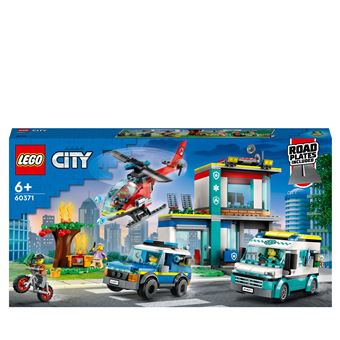 LEGO® City 60371 Le QG des véhicules d’urgence