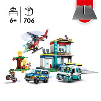 LEGO® City 60371 Le QG des véhicules d’urgence