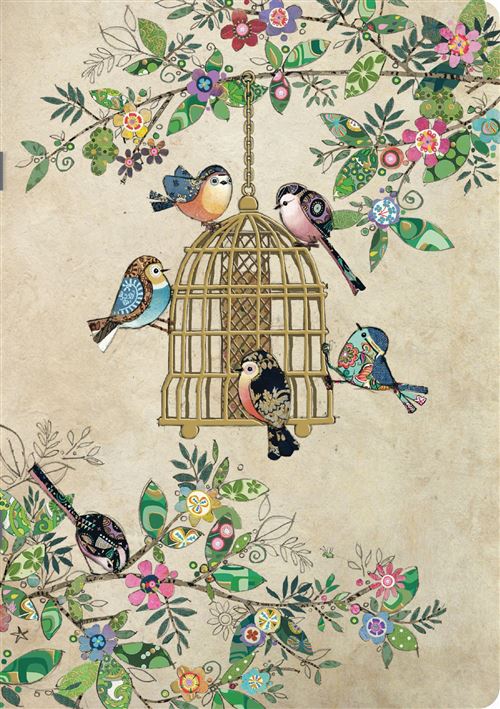 Cahier ligné A5 Bug Art Cage à oiseaux