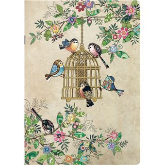 Cahier ligné A5 Bug Art Cage à oiseaux