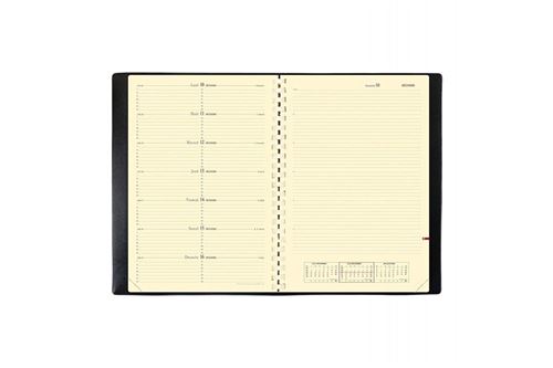 Agenda Quo Vadis Impala 2024 - Agenda Semainier Spiralé - Format 8,8x17 Cm - Couleur Noir