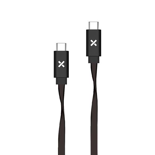 Cable Plat USB-C vers USB-C 1M Noir