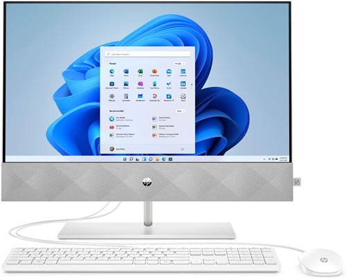 Pc Tout En Un Hp Pavilion 24-k0087nf 23,8\" Amd Ryzen 5 8 Go Ram 512 Go Ssd Blanc Neige