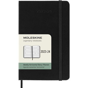 Agenda civil semainier Moleskine Horizontal Format de poche Noir