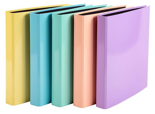 Excp Multicolore Classeur 4 Anneaux En D Exacompta A4 Aquarel Modèle Aléatoire